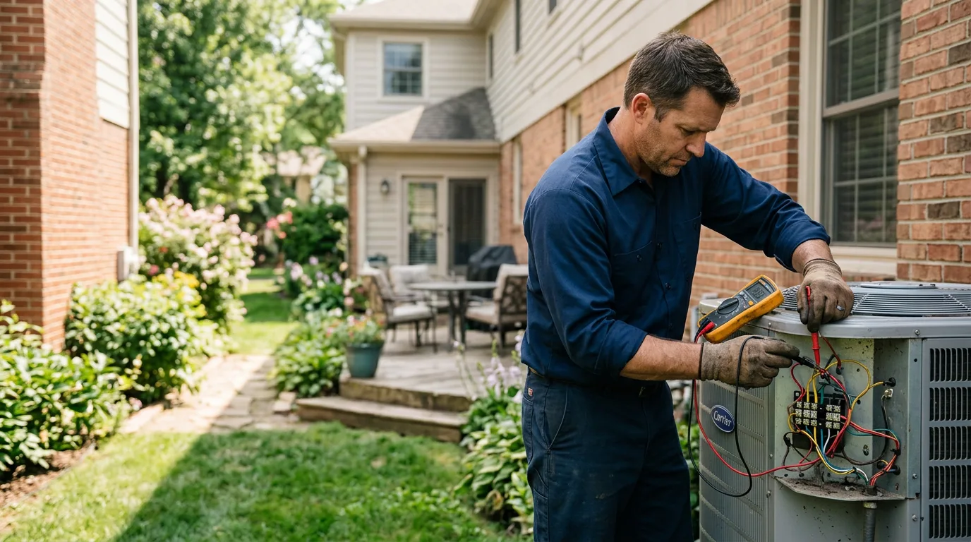 HVAC technician working near Lebanon, OR